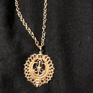 Sheila Fajil goldtone summer pendant necklace